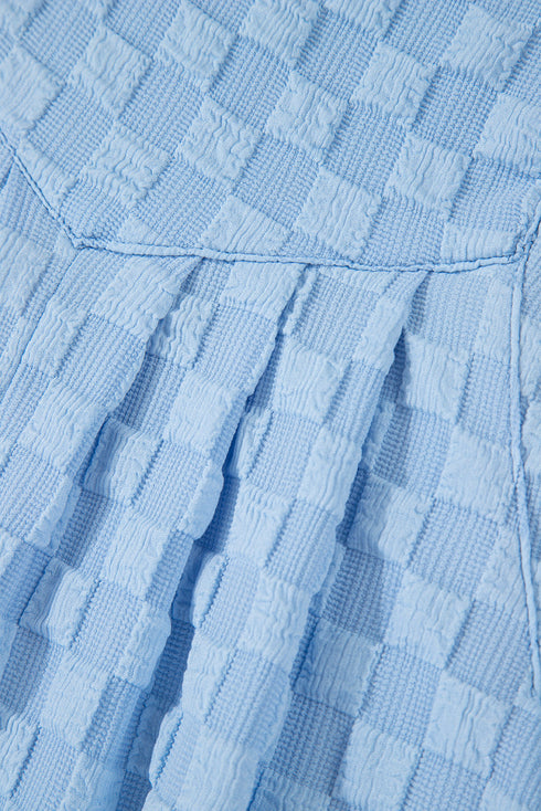 Checkered Pocketed High Waist Wide Leg Overall